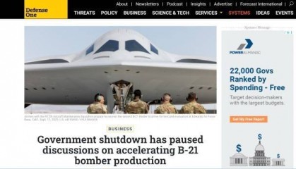 外媒:美国政府停摆,B-21轰炸机“迫降”